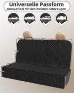 UPAWPIA Hundedecke Auto Rückbank 135 cm – Wasserdicht & rutschfest für PKW, SUV & Kindersitz – Bild 7