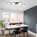 GBLY LED Deckenleuchte 88cm mit 4 Ringen – Dimmbar & Fernbedienung für Wohnzimmer – Bild 5