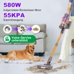 coovy SU7 Akkustaubsauger 55000Pa – Kabellos mit 75Min Laufzeit & Auto-Stauberkennung – Bild 2