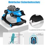 DREAMADE 4 in 1 Lauflernwagen Autodesign – Höhenverstellbar & Klappbar für Babys ab 6 Monate – Bild 5