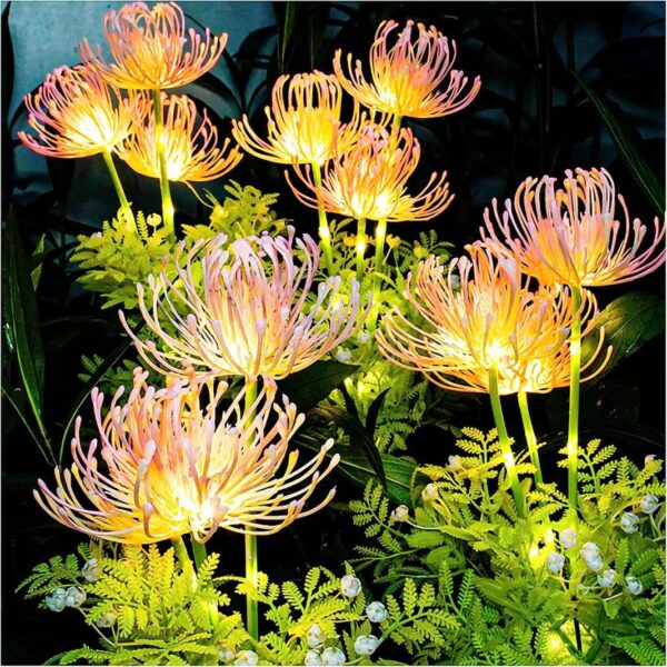 Redefun 2er Set Solar-Blumenleuchten mit 120 LED – IP65 Gartenbeleuchtung für Aussen
