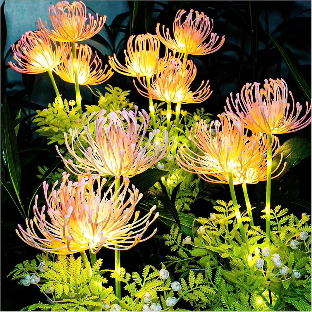 Redefun 2er Set Solar-Blumenleuchten mit 120 LED – IP65 Gartenbeleuchtung für Aussen