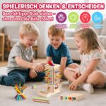 Akokie Montessori Holzspielzeug ab 3 Jahren – 40 Stäbe mit 3 Spielmöglichkeiten – Bild 4