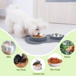 pecute 3-in-1 Futternapf Hunde & Katzen mit Edelstahl & rutschfester Silikon-Matte – Bild 6