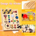 EchoToys Montessori Activity Board aus Holz – LED Lernspielzeug für Kinder ab 1 Jahr – Bild 6