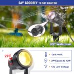 NIORSUN LED Gartenbeleuchtung 4er-Pack – Warmweiss 3000K IP67 Wasserdicht mit 17m Kabel – Bild 5