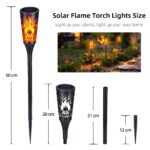 Moxled 6er Set Solarfackeln mit 12 LEDs – Realistische Flammeneffekte für Garten & Terrasse – Bild 8