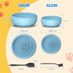 Pawinner 2-in-1 Schleckmatte Hund – Anti-Schling Napf Set mit Saugnäpfen aus Silikon – Bild 7