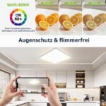 Bzavor LED Deckenleuchte 11W 2600lm quadratisch – Energieeffizient IP54 für Küche & Bad – Bild 4