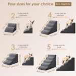 EHEYCIGA Hundetreppe 40 cm – 3 Stufen Haustiertreppe mit Gelenkschonung für kleine Hunde – Bild 3