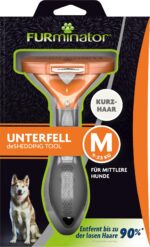 Furminator deShedding-Tool Grösse M Kurzhaar – Unterfellbürste für mittelgrosse Hunde – Bild 2