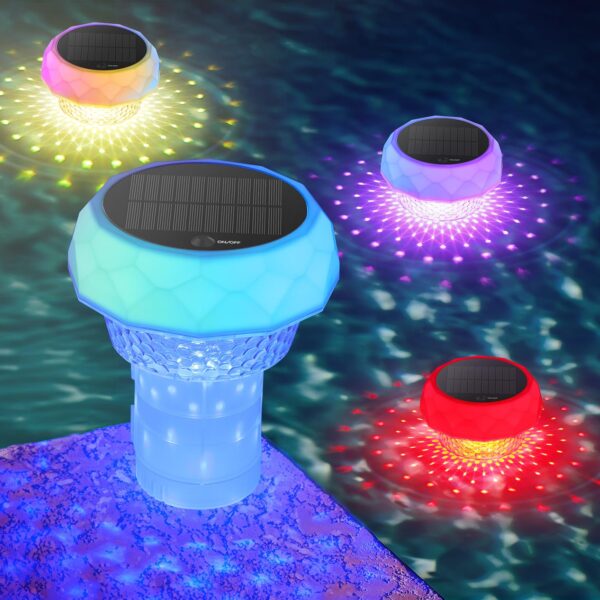 DoXtreme Solar-Poolleuchte schwimmend – IP68 RGB-LED mit 42 Modi & Fernbedienung
