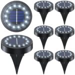 GIACOMO Solar Bodenleuchte mit 14 LED – IP65 Wasserdicht für Garten & Außenbereiche