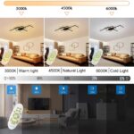 Qiaomao 65W LED Deckenleuchte 80cm Dimmbar – Farbwechsel 3000K-6000K mit Fernbedienung – Bild 3