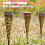 2er Set Metall Solarleuchten mit Rostoptik – Warmweiße LED Gartenbeleuchtung IP65 für Außen – Bild 5