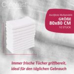 Clinotest Mullwindeln 10er Set – 80x80 cm Baumwolle, waschbar bis 95°C für Babys – Bild 2