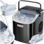 tectake® Eiswürfelmaschine Ice Maker – 12 kg Eis/24h mit 2 Grössen & Selbstreinigung