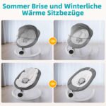 cozydwells Elektrische Babywippe bis 9 kg – Klappbar mit Bluetooth & Fernbedienung für Neugeborene – Bild 4