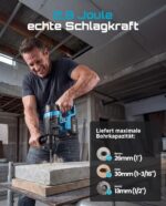 SEESII 18V Akku Bohrhammer 2.8J mit SDS Plus – 4-in-1 Schlagbohrmaschine für Beton & Renovierung – Bild 2