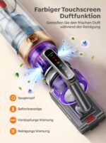 INTETURE Akku Staubsauger 600W 50KPa – 65 Min Laufzeit mit Wandladestation & Grünlicht – Bild 7