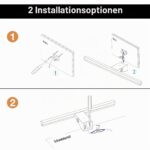 DILUMEN Spiegelleuchte 40cm 10W 1000lm mit Schalter – IP44 Badleuchte 4000K für Badspiegel – Bild 4