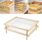 Fenteer Holz Dörrgitter 30x40cm – Stapelbarer Trockenständer für Obst, Fleisch & Gemüse – Bild 7
