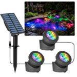 T-SUN Solar Teichbeleuchtung RGB mit IP68 – LED Unterwasserstrahler für Garten & Teich