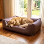 4L Textil Mario Orthopädisches Hundebett 120x90 cm – Kunstleder für grosse Hunde – Bild 3