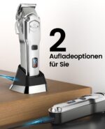 oneisall Kabellose Hundeschermaschine mit Metallkamm – Leise Tierhaarschneidemaschine für dichtes Fell – Bild 4