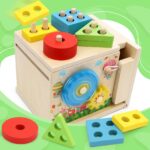COOLJOY 8-in-1 Montessori Holzspielzeug – Motorik & STEM Lernspiel für Kinder ab 1 Jahr – Bild 6