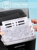 NORTHCLAN Eiswürfelmaschine 14kg – Kugelförmige Eiswürfel in 6 Minuten für Zuhause & Büro – Bild 4