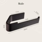 Toilettenpapierhalter Schwarz selbstklebend – Designfabrik Hamburg WC Halter ohne Bohren – Bild 2