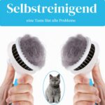 eMMiuss Selbstreinigende Zupfbürste für Katzen & Hunde – Entfernt Unterwolle & Matten – Bild 6
