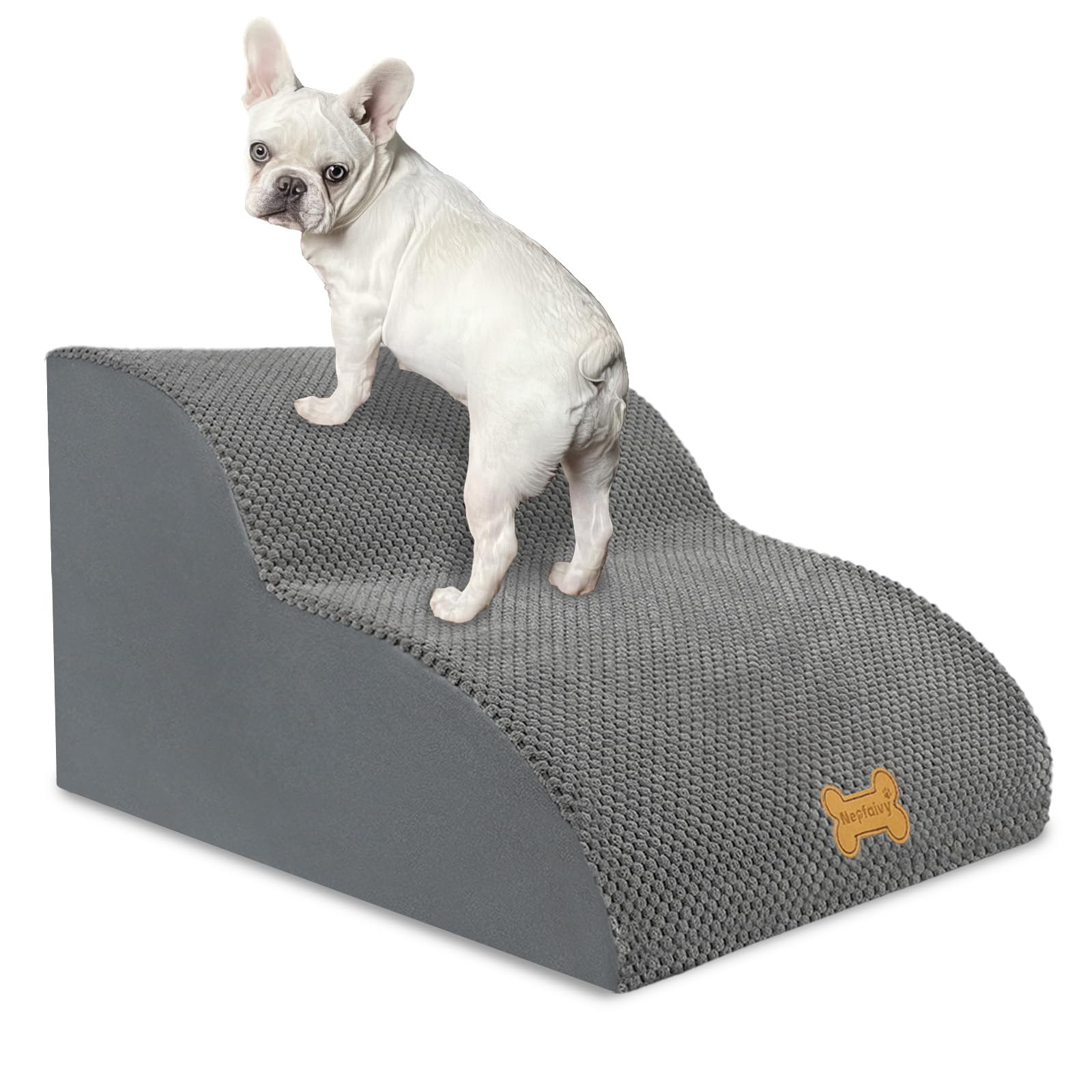 Nepfaivy Hundetreppe 2 Stufen 30cm – Gelenkschonend für kleine Hunde & Senioren