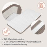 Lionelo Pari 3in1 Beistellbett – 6-fach höhenverstellbar mit Wiege & Transporttasche – Bild 6
