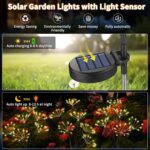 Redefun 2er Set 160LED Solarleuchten Feuerwerk – Gartendeko mit 8 Modi & IP65 Wasserschutz – Bild 4