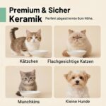 YULL Erhöhte Keramik Katzennäpfe 2er Set – Ergonomischer Futternapf & Wassernapf für Katzen – Bild 5
