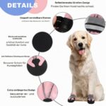 QKURT 4er Set Hundeschuhe wasserdicht – Pfotenschutz mit Reflektoren für alle Grössen – Bild 3