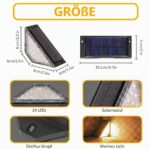 Beuaati Solar Treppenleuchte 24 LED – 6er Pack IP65 Aussenlicht für Garten & Terrasse – Bild 7