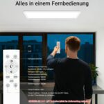 zemty LED Panel Deckenleuchte 58x20 cm, 32W 3500lm – Dimmbar mit Fernbedienung für Küche & Schlafzimmer – Bild 6