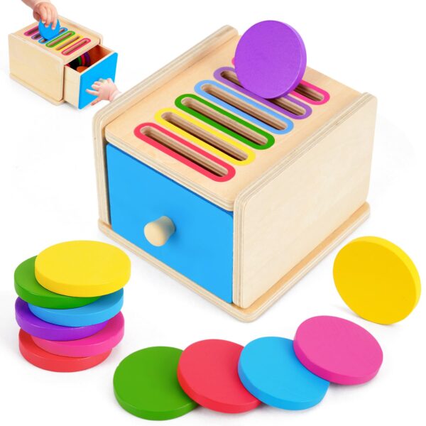 FCSONU Montessori Steckspiel ab 1 Jahr – Holzspielzeug für Feinmotorik & Entwicklung