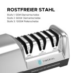 XCMAN TIMERIAL Elektrischer Messerschärfer mit 3-Stufen-Diamantschleifscheibe – Profi-Schärfsystem – Bild 5