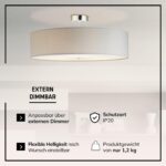 Lightbox LED Deckenlampe Ø 60 cm mit Textilschirm – Blendfreies Licht für Wohnzimmer & Schlafzimmer – Bild 4