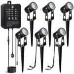 MALORY LED Gartenbeleuchtung 6er Set – 16,5 m Gartenleuchten mit Transformator & IP65 Schutz