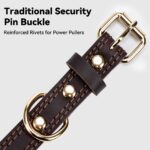 Joytale Hundehalsband Leder Grösse L – Weiches Echtleder mit robuster Metallschnalle – Bild 5