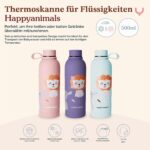 Happymami Unterwegs-Set: Thermosflasche 500ml & Milchpulver-Portionierer – BPA-frei & Auslaufsicher – Bild 5