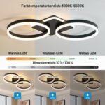Liyabber LED Deckenleuchte 42W Dimmbar – 2-Ring Design mit App & Fernbedienung – Bild 2
