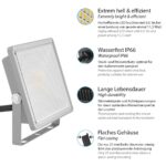 2x LED Gartenstrahler FLIN IP66 – 837 lm Warmweiss mit 180° Schwenkbar für Aussen – Bild 3