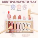 Joyreal 4-in-1 Montessori Holzspielzeug ab 1 Jahr – Hammerspiel, Xylophon & Motorikspielzeug – Bild 7