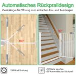 AufuN Treppenschutzgitter 95–105 cm – Druckbefestigung, selbstschliessend, erweiterbar – Bild 9